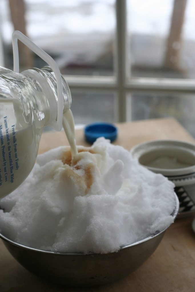 milk for snow ice cream