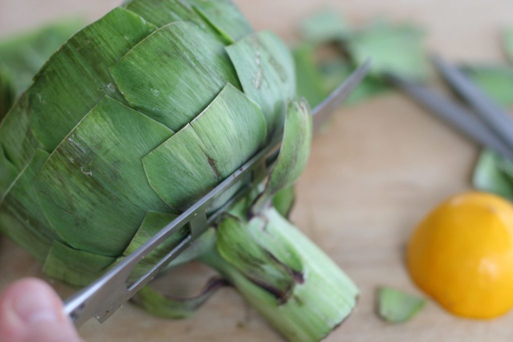 Cutting Stem off an Artichoke