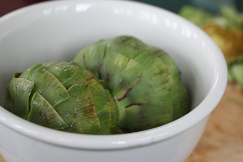 Artichokes Ready to be Cooked